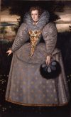 Portrait of Elizabeth Buxton, nee Kemp by unknown artist, oil on canvas, c.1588-90